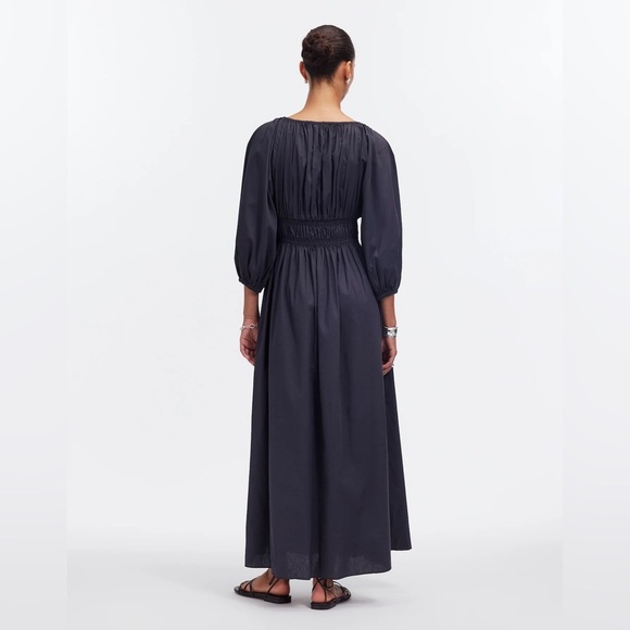 Madewell V-Neck Balloon-Sleeve Maxi Dress in Black - Picture 6 of 13
